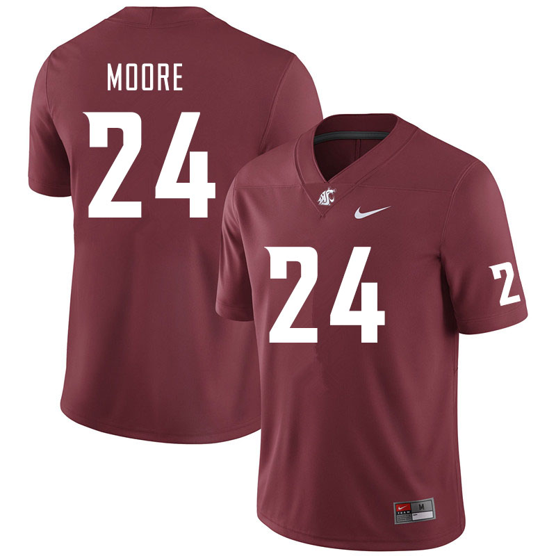 Men #24 Shahman Moore Washington State Cougars College Football Jerseys Sale-Crimson - Click Image to Close